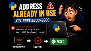 Fixing AddressAlreadyInUse Error | Port Killing Tutorial for Python Developers 💻