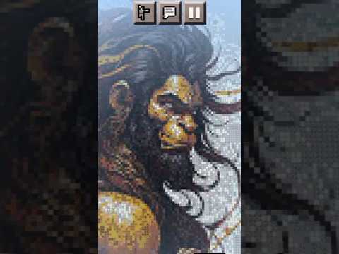 UNBELIEVABLE WAR 99 pixel art Hanuman ji in Minecraft 😈