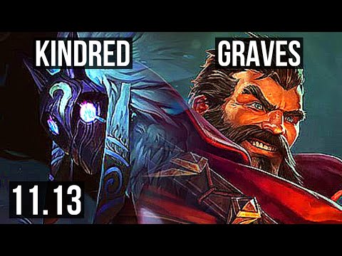 KINDRED vs GRAVES (JUNGLE) | Rank 5 Kindred, 71% winrate, 13/2/8, Legendary | NA Challenger | v11.13