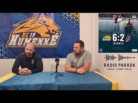 Pozápasová tlačová konferencia (26.10.2022) HC 19 Humenné - HC Modré Krídla Slovan 6:2