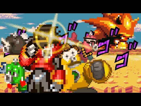 Semi Super Mecha Sonic VS Axem Rangers X - SMBZ Reanimated