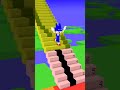 DANCE STAIRS RACE CHALLENGE with Sonic - Minecraft Animation #shorts