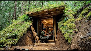 Download lagu Bushcraft Survival Build: Heated Clay Underground Home & Pizza Cooked in the Woods mp3