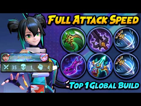 WANWAN FULL ATTACK SPEED BUILD!! (35 Kills + Savage) | Top 1 Global Wanwan