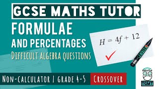 Using a Formulae for Paper 1 Non Calculator | Crossover GCSE Maths 14th May 2026 | REVISE9