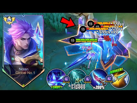 22 KILLS!! 💀 NOLAN BEST BRUTAL ONE SHOT BUILD & EMBLEM 2025! (Must try!) - MLBB