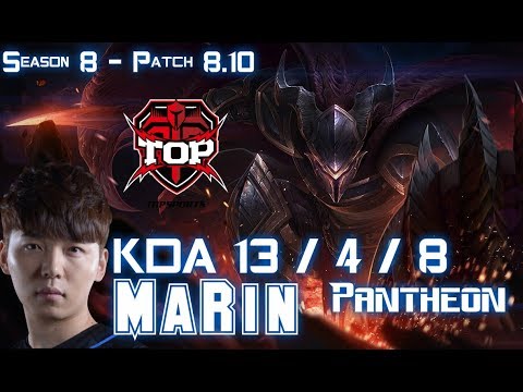 TOP MaRin PANTHEON vs SINGED Top - Patch 8.10 KR Ranked