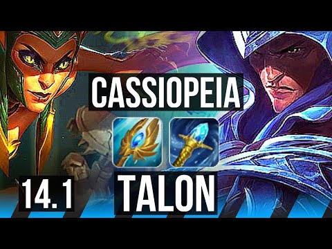 CASSIOPEIA vs TALON (MID) | Legendary, 400+ games, 16/5/14 | NA Master | 14.1