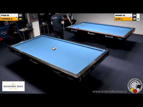 Czech 3-cushion - 4th round Eddy Leppens v Michael Puse, Martin Boháč v Jan Aleš