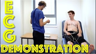 How to Perform an ECG / Electrocardiogram - Clinical Skills - Dr Gill