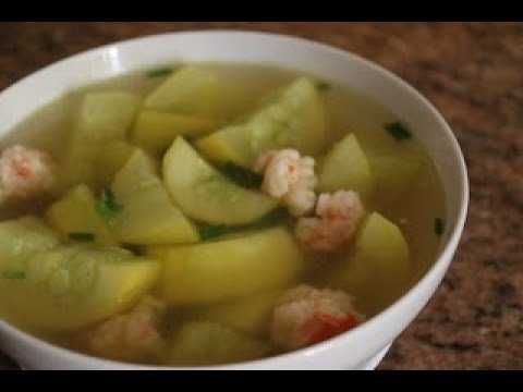 Summer Squash Soup with Shrimp (Canh bí ngòi vàng nấu tom) Recipe