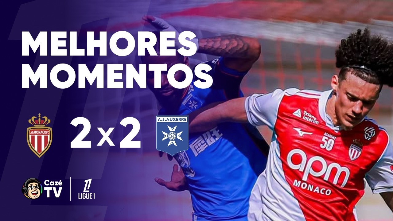 MELHORES MOMENTOS: MÔNACO 2 X 2 AUXERRE | LIGUE 1 2025/2026 | 30ª RODADA
