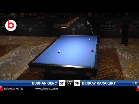 BURHAN GENÇ & BERKAY KARAKURT Bilardo Maçı - 2019 TÜRKİYE ŞAMPİYONASI 2.ETAP-ELEME