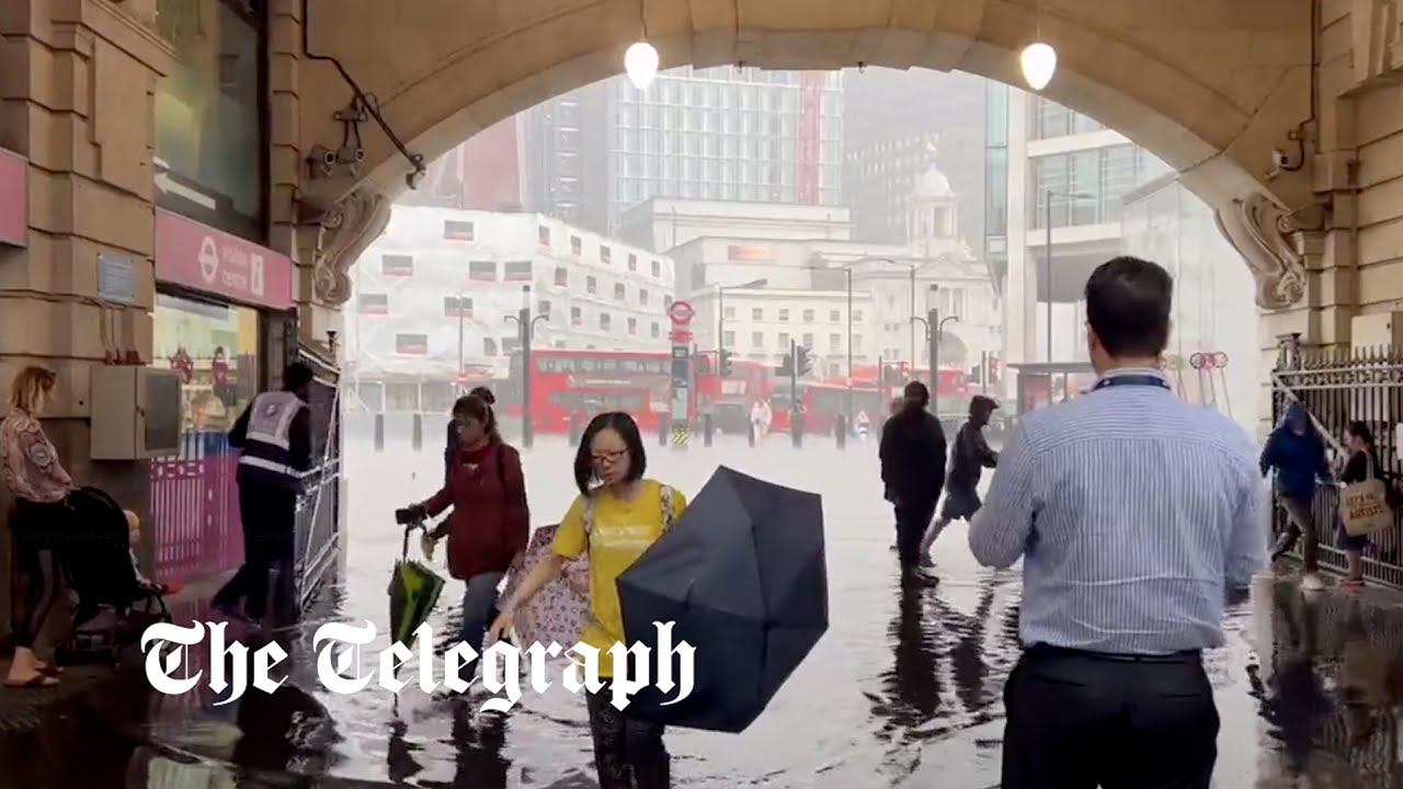 Flash flooding sparks chaos as torrential rain lashes South East