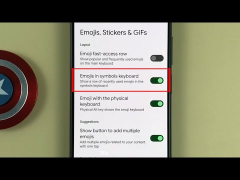 How to show a row of recently used emojis on the symbol keyboard on Xiaomi Redmi Note 11 Android 12