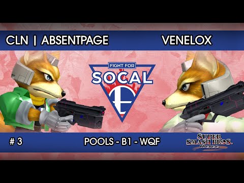 Fight For SoCal 3 - CLN | AbsentPage (Fox) VS Venelox (Fox) - SSBM - Pools B1 (WQF)