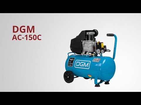 фото компрессор dgm ac-150c коаксиальный, ресив. 50 л, 260 л/мин, 8 атм, коаксиальный, масляный воздушный 0