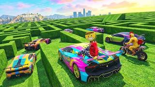 EL ÚLTIMO EXPLOTA CON COCHES ALEATORIOS! LABERINTO IMPOSIBLE!! - GTA 5 ONLINE