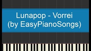 Lunapop - Vorrei - Versione facilissima per piano - Synthesia (incl. download MIDI and SHEET)