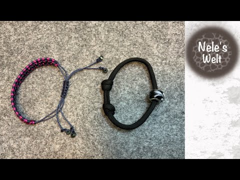 Bracelet clasp, sliding knot, adjustable clasp, cobra knot, DIY instructions by NeleC.