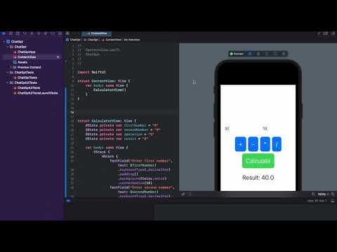 Simple swiftUI calculator with ChatGpt | IOS | openAi |2023