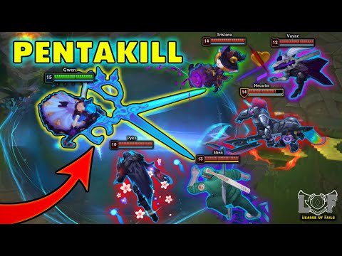 Best LOL PENTAKILL Moments 2022 #5 (Gwen, Malphite URF, Wukong, Teemo, Gragas...)
