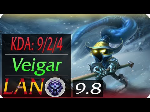 Veigar MID LAN Replay | KDA: 9/2/4 | Season 9 | Patch 9.8