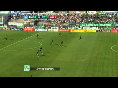 Gol de Cuevas. Sarmiento 2 Atlético 0.Fecha 18.Torneo Primera División 2014.FPT