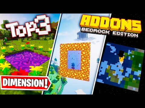 Gregory And Games - 👉TOP 3 DIMENSIONS ADDONS for MINECRAFT PE [ BEDROCK ]  ► CONCEPT!!