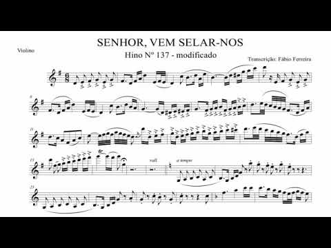 Lindo Solo de Violino - Hino 137 Partitura.