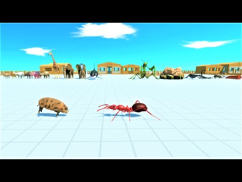 Modern mammals with orca vs giant invertebrates Animal revolt battle simulator