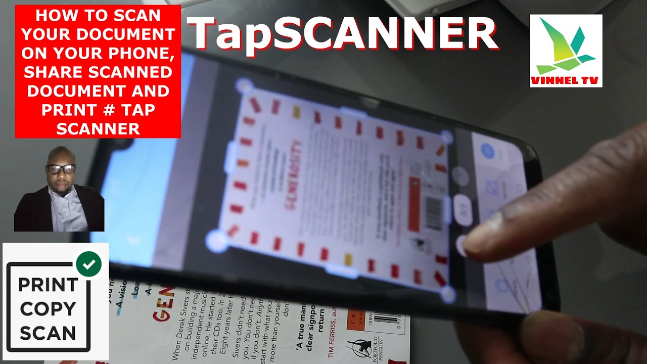 HOW TO SCAN YOUR DOCUMENT ON YOUR PHONE, SHARE SCANNED DOCUMENT AND PRINT # TAP SCANNER
