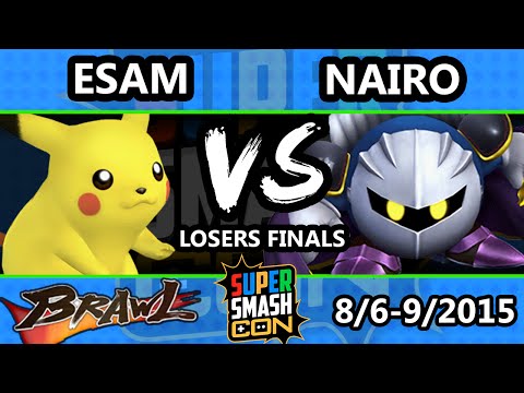 Super Smash Con - Nairo (Meta Knight) Vs. ESAM (Pikachu) - Losers Finals - SSBB