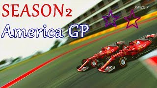 PS4 F1 2017実況 シーズン2 第17戦 アメリカGP決勝！