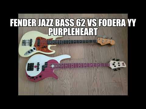 Fender Jazz Bass 1962 vs Fodera Yin Yang Purpleheart 2021; my oldest bass vs younger one.