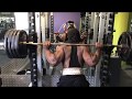 Leg day heavy squats for volume