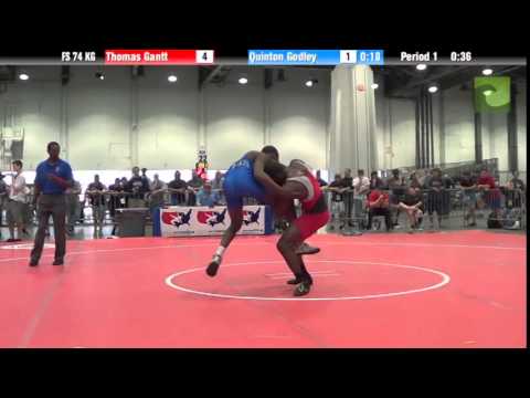 Mens FS FS 74 KG - Thomas Gantt vs. Quinton Godley
