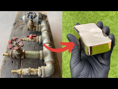 Brass Bin Bullion - Zinc Skulls - Trash To Treasure - ASMR Metal Melting - Dumpster Find - BigStackD