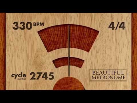 330 BPM 4/4 Wood Metronome HD