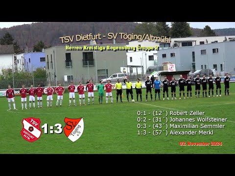 TSV Dietfurt – SV Töging/Altmühl 1:3 - Herren Kreisliga Regensburg Gruppe 2