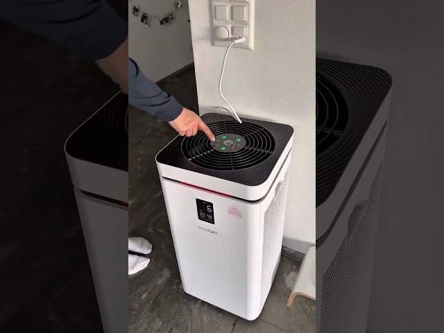 Video teaser for ecofort ecoQ CleanAir 800 Review Test Luftreiniger gegen Tiergerüche Staub Pollen App für dich