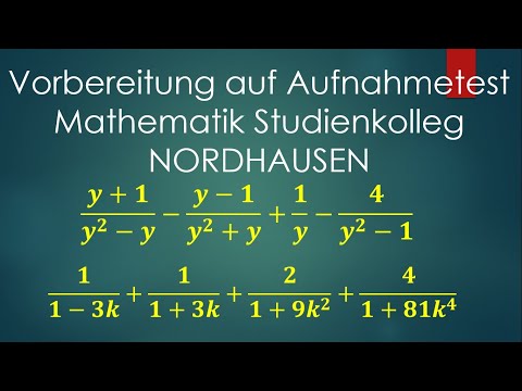 Aufnahmetest Mathematik Studienkolleg Nordhausen