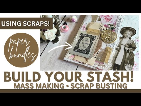 SCRAP BUSTER!! Paper Scraps Perfect for Building QUICK Journal Pages! #junkjournal