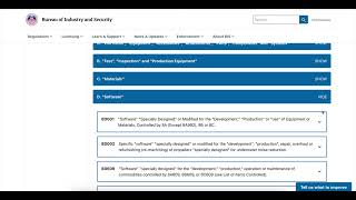 Interactive Commerce Control List (CCL) Tutorial