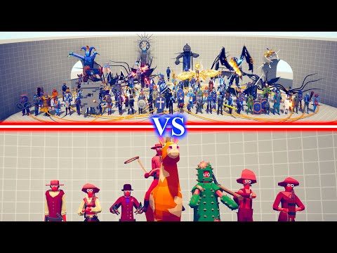 SECRET DLC TEAM vs WILD WEST TEAM - Totally Accurate Battle Simulator TABS