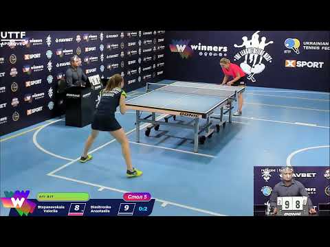 Stepanovskaia Valeriia : Dimitrenko Anastasiia . League of Best Table Tennis 5 12:25 04.10.2020