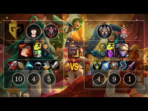 GEN Ruler Miss Fortune vs Ezreal Bot - KR GrandMaster Patch 10.10