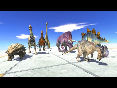 HERBIVORES NEIGHBORS attack BRACHIOSAURUS Animal Revolt Battle Simulator