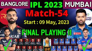 IPL 2023 | Mumbai vs Bangalore Playing 11 2023 | RCB vs MI Playing 11 2023