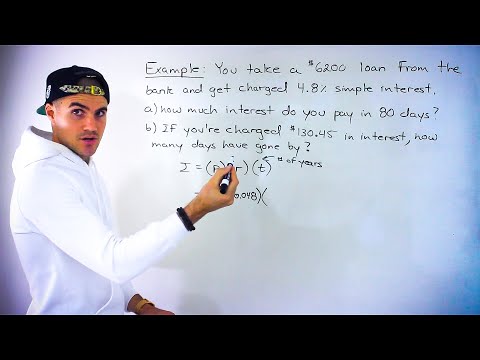 QMS 110 (Ryerson University) - Simple Interest Charged over Loan